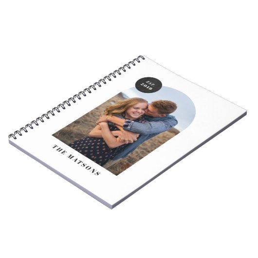 Modern Arschrahmen Custom Foto Journal - Schwarz Notizblock (Linke Seite)