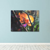 Modern Art Abstract Cubist Orchid Stretched Canvas Leinwanddruck (Insitu (Holzboden))