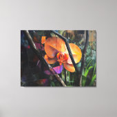 Modern Art Abstract Cubist Orchid Stretched Canvas Leinwanddruck (Vorderseite)