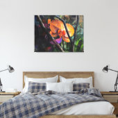 Modern Art Abstract Cubist Orchid Stretched Canvas Leinwanddruck (Insitu (Schlafzimmer))