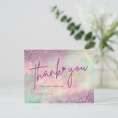 Modern Art Abstract Paint Watercolor Artist Dankeskarte (Stehend Vorderseite)