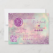 Modern Art Abstract Paint Watercolor Artist Dankeskarte (Rückseite)