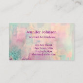 Modern Art Abstrakt Paint Watercolor Künstler Visitenkarte (Rückseite)