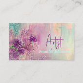 Modern Art Abstrakt Paint Watercolor Künstler Visitenkarte (Vorderseite)