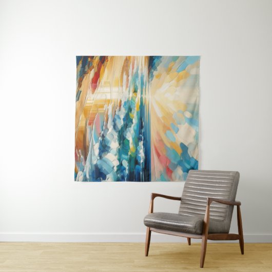 Modern Art Beach Sunset Wandteppich (Beispiel (Horizontal))