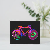 modern art bicycle idea postkarte (Stehend Vorderseite)