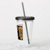 Modern Art Boho Bohemisch Nature Bird Owls Abstrak Acryltrinkbecher (Links)