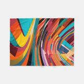 Modern Art Bright Bold Abstrakte Muster Fleecedecke (Vorderseite (Horizontal))