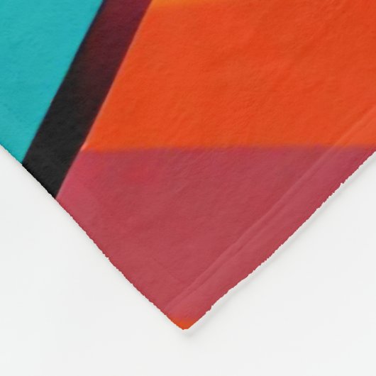 Modern Art Bright Bold Abstrakte Muster Fleecedecke (Ecke)