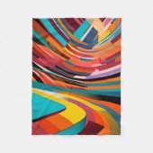 Modern Art Bright Bold Abstrakte Muster Fleecedecke (Vorderseite)