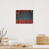 Modern Art Chili Pepper Hot Sauce Mexican Decor Poster (Küche)