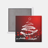 Modern Art Christmas Tree Magnet (Vorderseite/Rückseite)