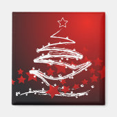 Modern Art Christmas Tree Magnet (Vorne)