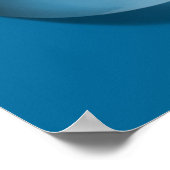Modern Art Cloudscape Waterdrop Blaue Flagge Poster (Ecke)