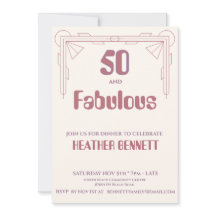 Modern Art Deco 50 and Fabulous Birthday 