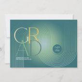 Modern Art Deco Geometric Abschluss Green ID906 (Vorderseite)