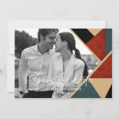 Modern Art Deco Geometric Save The Date Card Einladung (Vorderseite)