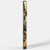 Modern Art Deco Gold and Black Ornate Monogram Case-Mate iPhone Hülle (Rückseite / Rechts)
