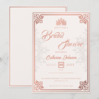Modern Art Deco Pfaue Rose Rosa Brautparty