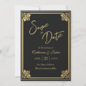 Modern Art Deco Save The Date (Vorderseite)