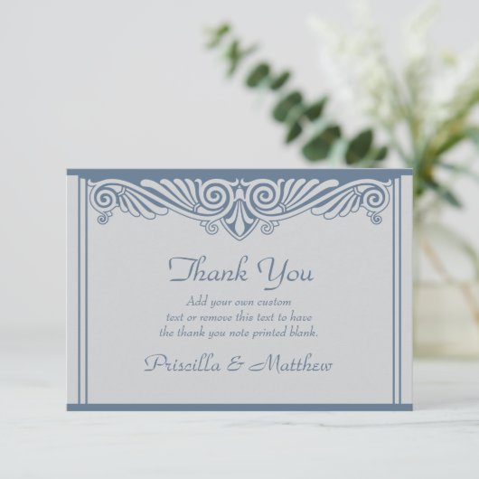 Modern Art Deco Vielen Dank Karten (Stehend Vorderseite)