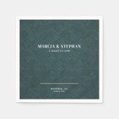 Modern Art Deco Wedding  Serviette (Vorderseite)