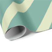 Modern Art Diagonal Streifen Meer grün Geschenkpapier (Rolleneckpunkt)
