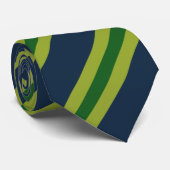 Modern Art Diagonal Stripes Blue Green Krawatte (Gerollt)