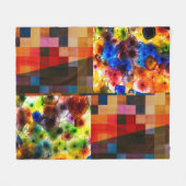 Modern Art Fusion Fleecedecke (Vorderseite (Horizontal))
