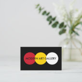Modern Art Gallery Theme Business Cards Visitenkarte (Stehend Vorderseite)