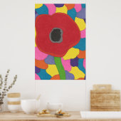 Modern Art gestanzt Glas Poppy Poster Print (Küche)