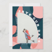 Modern Art Half Arch Photo Save The Date (Vorderseite)