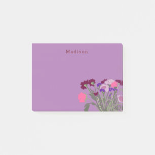 Modern Art Happy Colorful Wildblumen + Individuell Post-it Klebezettel