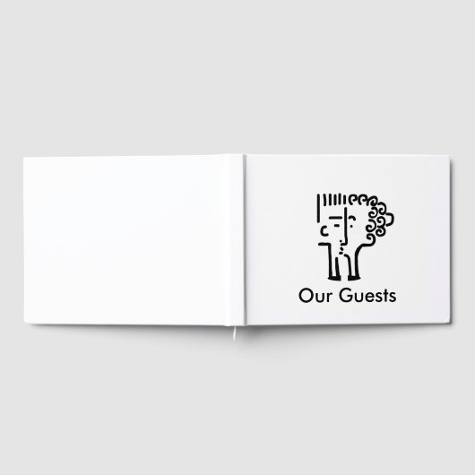 Modern Art Kiss Paar Gästebuch (Voll)