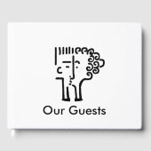 Modern Art Kiss Paar Gästebuch (Vorderseite)