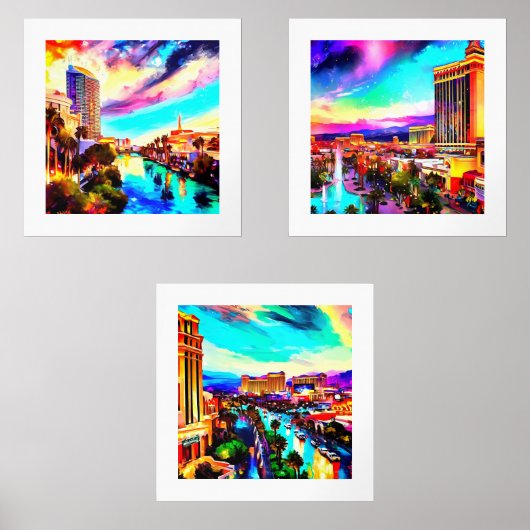 Modern Art Las Vegas Bilderwand Sets (Vorderseite)