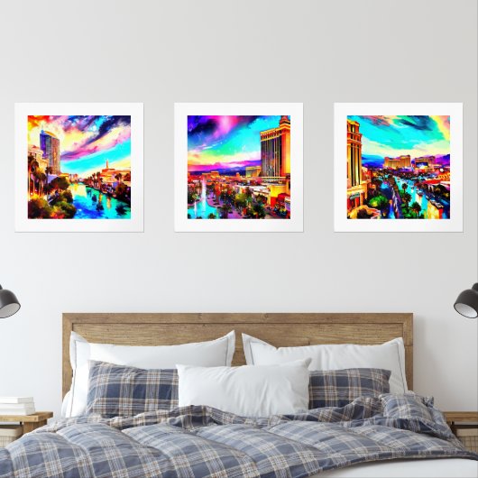 Modern Art Las Vegas Bilderwand Sets (Schlafzimmer)