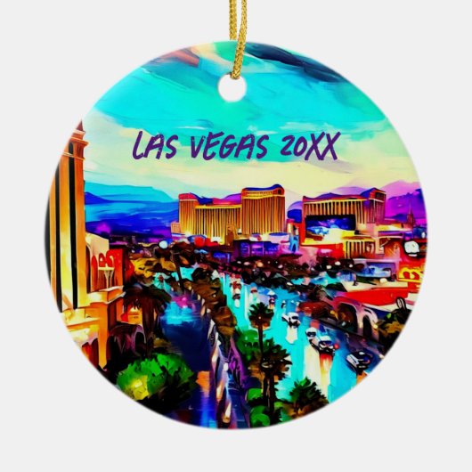 Modern Art Las Vegas Keramik Ornament (Vorne)