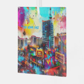 Modern Art Las Vegas Ornament Aus Glas (Vorderseite links)