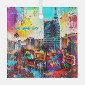 Modern Art Las Vegas Ornament Aus Glas (Vorderseite)