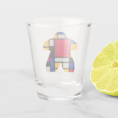 Modern Art Meeple Shot Glass Schnapsglas (Rückseite)