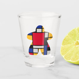 Modern Art Meeple Shot Glass Schnapsglas