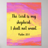 Modern Art Psalm 23:1 Bibelangebot Poster (Vorne)