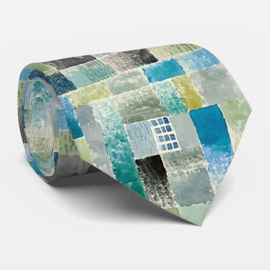 Modern Art Statement Neck Tie - Paul Klee Print Krawatte (Gerollt)
