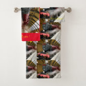 Modern Art Train Picture Family Badhandtuch Set (Insitu)