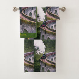 Modern Art Train Picture Family Beliebtes Bad Badhandtuch Set