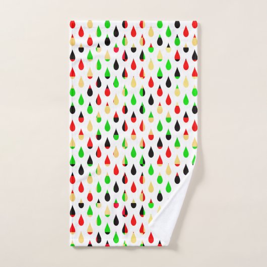 Modern Art Water Drops Teardrop Pattern Towel Set (Handtuch)