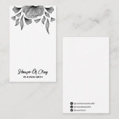 Modern Art White Earring Packards Visitenkarte (Vorne/Hinten)