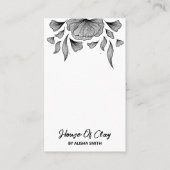 Modern Art White Earring Packards Visitenkarte (Vorderseite)