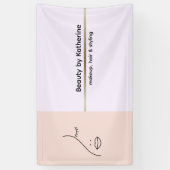 Modern Art Woman Beauty Face Logo Makeust Artist Banner (Vertikal)